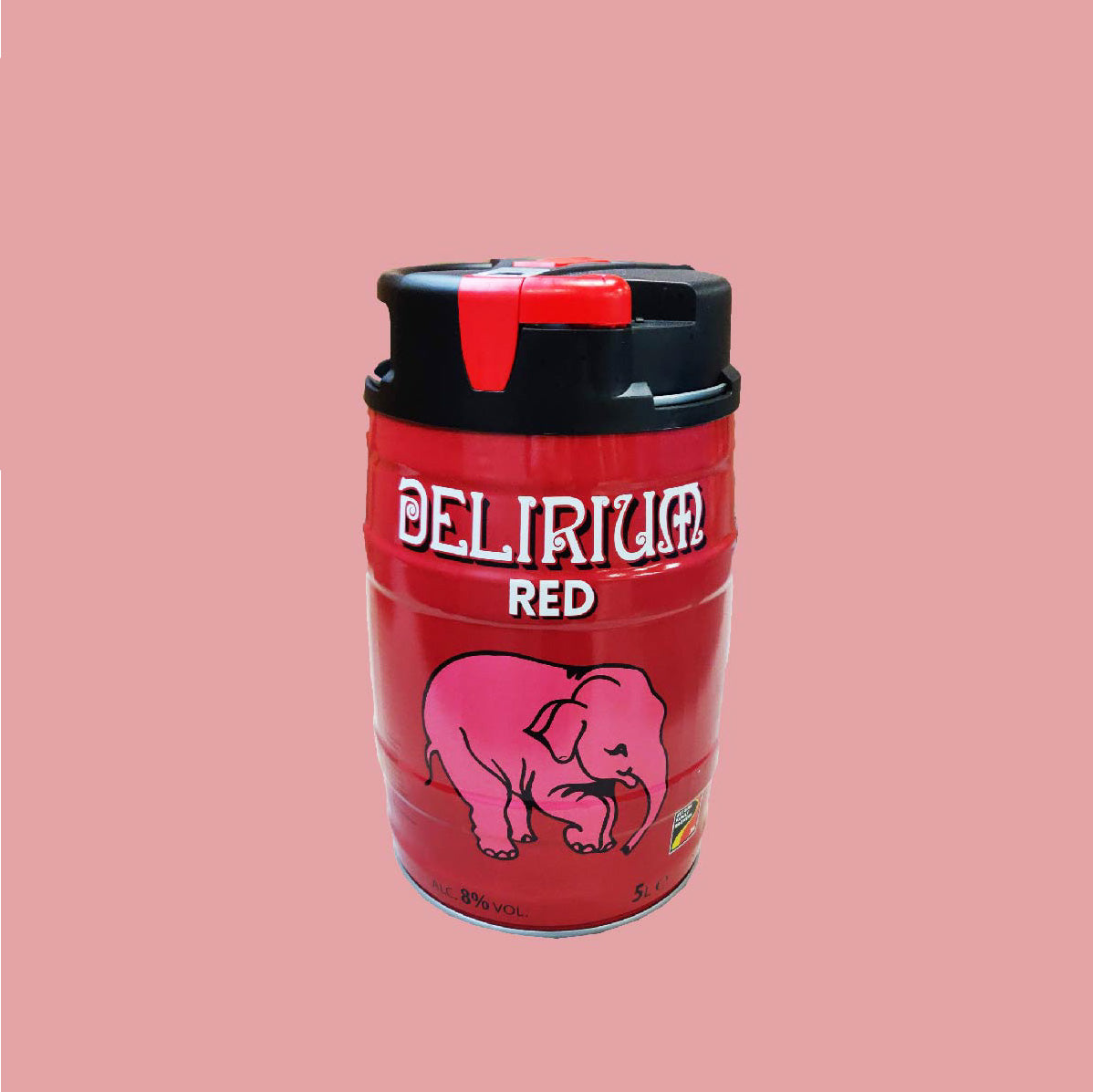 Delirium Red: 5L mini Keg – Brouwerij L.Huyghe - Delirium giftshop